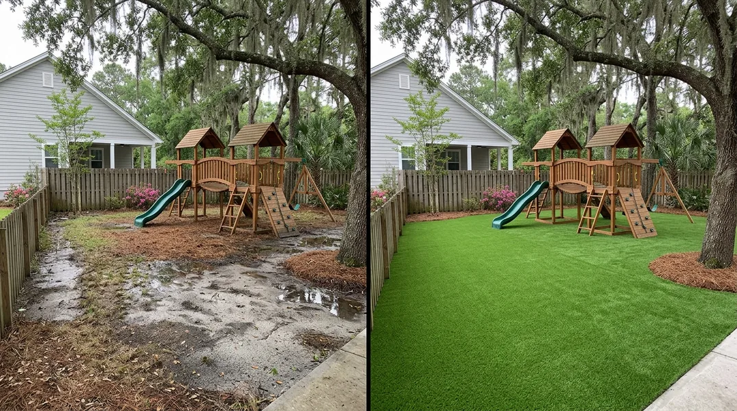 Result artificial grass installation in Savannah - Savannah Artificial Grass Installation