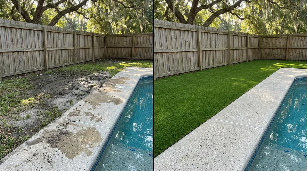 Result artificial grass installation in Savannah - Savannah Artificial Grass Installation